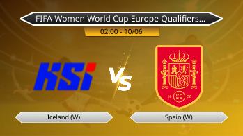 FIFA Women World Cup Europe Qualifiers League A - Iceland (W) vs Spain (W)