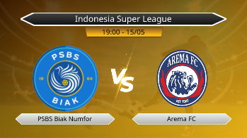 Indonesia Super League PSBS Biak Numfor VS Arema FC